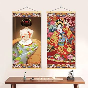 美品 軸 開運 縁起物 おもてなし 和室 絵 日本 美術 インテリア 楽天市場】【レビュー特典あり】掛軸 吉祥四季開運之図 190×54.5